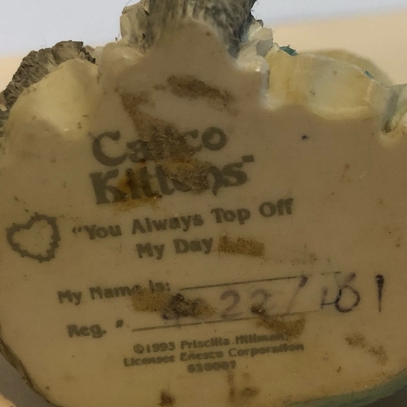 Rare vintage 1993 calico kittens figure - Picture 6 of 6